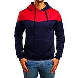 Qienjn Pullover Herren Sport Casual Mode Karierte Spleißen Kordelzug Herren Hoodie Herbst Und Winter Urban Modern Trend Boutique Herren Sw