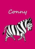 Conny: personalisiertes Malbuch / Notizbuch / Tagebuch - Zebra - A4 - blank