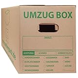 10 Umzugskartons 620 x 300 x 330 mm bis 40 kg 1.40 C-Welle (stabil wie zweiwellige Umzug Kartons) stabil groß stark - 10 Stück - Umzugskiste Umzugsk