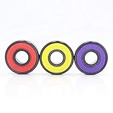 Lager 16 STÜCKE ABEC9 608 2RS Inline Roller Skate Radlager 608 RS Anti Rost Skateboard Kugellager 608Rs rot versiegelt 8x22x7 mm Welle (Inner Diameter : 608RS YELLOW, Number of Pcs : 16pcs)