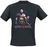 Gaya Entertainment Herren God of War Men's Kratos & Atreus, Small, Black (Ge6243s) T-Shirt, Schwarz (Schwarz Schwarz), S