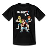 Spreadshirt Die DREI Fragezeichen Kids Detektive Spürnasen Teenager T-Shirt, 134-146, Schw