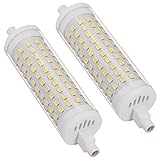 R7S LED 118mm dimmbar, ersetzt alte Halogenbirne, AC220-240V Kaltweiß, r7s led stablampe, 15W (130 Watt Äquivalent), für Taschenlampe, Badezimmerleuchte, Flutlicht, 2er-Pack (Kaltweiß 6000K)