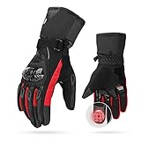 Winter Motorradhandschuhe, Motorrad Handschuhe Winter, CE 2KP geprüfte Motorradhandschuhe 2KP Touchscreen Handschuhe Wasserdicht Winddicht Sporthandschuhe Warm H