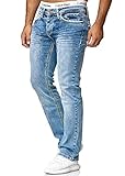 OneRedox Herren Jeans Denim Slim Fit Used Design Modell 5169 38
