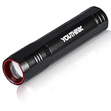 CREE Mini LED Taschenlampe & 2200 mAh Powerbank Taschenlampe USB Wiederaufladbar 500 Lumens Zoombar Klein Tragbar Wasserdicht IPX6 3 Licht Modi mit 18650 Akk