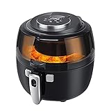 MYJSY AIR Fryer Toaster Ofen, 6 l Konvektion Airfryer Arbeitsplatte, Braten, Backen, Grill, Erhöhen, Bratölfrei, Kochzubehör enthalten, E