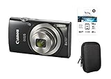 Canon Ixus 185 schwarz Kit + 16GB SDHC Speicherkarte + T