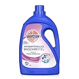 Sagrotan Antibakterielles Waschmittel Sensitiv – Waschmittel für hygienisch saubere und frische Wäsche – Ohne Parfüm und Farbstoffe – 1 x 1,8