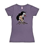 Logoshirt TV - Cartoon - Der kleine Maulwurf - Schaufel - T-Shirt Damen - Lavendel - Lizenziertes Originaldesign, Größe M
