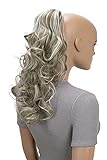 PRETTYSHOP 45cm Haarteil Zopf Pferdeschwanz Haarverlängerung Voluminös Gewellt Aschbraun Hellblond Mix PH35