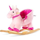 Fest-night Plüsch Schaukeltier, Einhorn Schaukelwippe, Kinder Schaukelstuhl, Schaukelpferd, Plüsch Schaukel für Babys und Kleinkinder, Schaukelspielzeug Geschenk für 10-36 M