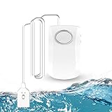GuDoQi Wassermelder, WLAN Wasser Alarm, 130dB Super Laut Wasserleckalarm, WiFi Wassersensor Wasserleckdetektor mit TUYA/Smart Life APP, Kabelloser Wasserlecksensor Wasserwächter für Küche, Bad,