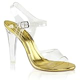 Fabulicious CLEARLY-408 CLR Lucite-Gold UK 4 (EU 37)