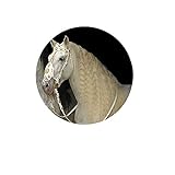 after Lederhalfter für Pferde, Pferdezubehör Ausrüstung Kuhfell Pferd Mundstück(Weiß) (Weiß)