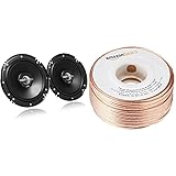 JVC CS-J620X 16 cm 2-Wege-Koaxial-Lautsprecher, 2 Stück & Amazon Basics 16-Gauge Speaker Wire - 100 F