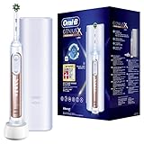 Oral-B Genius X Elektrische Zahnbürste/Electric Toothbrush, 6 Putzmodi für Zahnpflege, künstliche Intelligenz & Bluetooth-App, Reiseetui, Designed by Braun, roseg