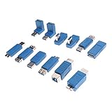 B Blesiya USB 3.0 Adapter Kupplung Stecker Adapter Konverter Geschlecht 12 in 1 Toolk