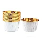 SPESH Cupcake-Hüllen,50er Pack Einweg-Muffin-Backbecher,für Weihnachten,Hochzeit,Geburtstagsfeier,7-Farben(Platin)
