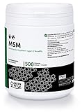 GreenPet MSM Pferd & Hund 500g - Gelenkpulver für Sehnen, Bänder & Knorpel, Unterstützung der Pferde & Hunde Gelenke, Schwefel Methylsulfonylmethan Pulver, MSM Hund & Pferd für mehr Beweglichk