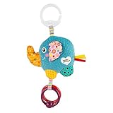 Lamaze L27526 Baby Spielzeug Eloy, der Elefant Mini Clip & Go, das hochwertige Kleinkindspielzeug. Der quietschbunte Greifling fördert Motorik und ist das perfekte Kinderwagenspielzeug