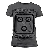 Offizielle Damen Zurück in die Zukunft Flux Capacitor Grau Fitted T-Shirt | S-XXL