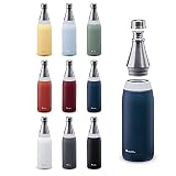 Aladdin Fresco Thermavac Edelstahl Trinkflasche 0.6L Deep Navy – Auslaufsicher - Hält 10+ Stunden Kalt - BPA-Frei - Spülmaschinenfest - Thermoskanne - Strapazierfähige Bearbeitung