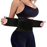 Bearbro Bauchweggürtel Bauchgürtel, Taille Trimmer Sport Powergürtel Waisttrainer,Schwitzgürtel,Bauchgurt für Damen Korsett Gürtel Fitnessgürtel (schwarz)