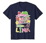 Kinder Name Lina T-Shirt Hallo Kindergarten Niedliches T