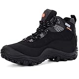 XPETI Wanderschuhe Herren Wasserdicht Wanderstiefel Trekkingschuhe Bergschuhe Outdoorschuhe Schwarz 42 EU