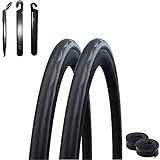 2 x Schwalbe Durano DD RaceGuard Rennradreifen 25-622 (28 x 1,00') + 2 x Schwalbe SV15 60 mm Schläuche inkl. Reifenheb