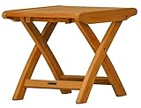 Kai Wiechmann Fuß-Hocker Pisa Teak-Holz Garten 45 x 50 cm klappbar, auch als B