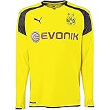 PUMA Herren Trikot BVB Long Sleeve international Replica Shirt with Sponsor Logo, Cyber Yellow-Black, M