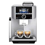 Siemens EQ.9 Plus Connect s500 TI9553X1RW Kaffeevollautomat mit Touchscreen - für zwei Tassen gleichzeitig - Barista-Modus - Farbe: Edelstahl (Displaysprache nicht auf Deutsch)