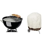 Weber 8417 Warmhalterost, für Holzkohlegrills mit 57 cm & Amazon Basics Abdeckung für Kugelg