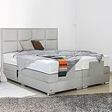PAARA Boxspringbett Monaco GM | 10.000 Newton Motorleistung | Antirutsch-Matten | Royal-WS® Taschenfederkern Matratze mit GELAX® Topper Kern | Made in Germany (100 x 200 cm)