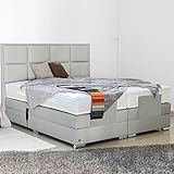 PAARA Boxspringbett Monaco GM | 10.000 Newton Motorleistung | Antirutsch-Matten | Royal-WS® Taschenfederkern Matratze mit GELAX® Topper Kern | Made in Germany (160 x 190 cm)