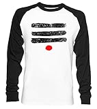 Shiva Streifen Unisex Baseball T-Shirt Langarm Herren Damen Weiß Schw