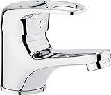 Cornat Waschtisch-Einhebelarmatur 'Tavira' - Hochwertiger Messingkörper - verchromt - Mit Zug-Ablaufgarnitur / Hochdruck-Armatur / Wasserhahn fürs Bad / Waschbecken-Armatur / TAV1