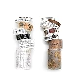 14 Rollen Vintage Washi Tape Set beschreibbares Klebeband für DIY Crafts Arts Scrapbooking Bullet Journal Planner (A14)