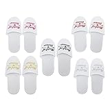 Holibanna 10 Pairs Hochzeit Hausschuhe Maid of Honor Einweg Hausschuhe Braut Dusche Partei F