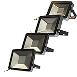 4er SET LED-Strahler 10W 20W 30W 50W für den Außenbereich und Innenbereich IP65 Wandstrahler Außenlampe Außenstrahler Fluter Deckenstrahler Strahler Garagenstrahler Scheinw