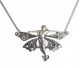 Jugendstil Damen Halskette geflügelte Frau 925 Silb