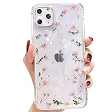 iPhone SE 2020 Hülle iPhone 8 HandyHülle Blume iPhone 7 Handyhüllen Kristall Echt Getrocknete Blumen Schutzhülle Silikon Rückschale Handgefertigten Bumper Case Cover für iPhone 7/8/SE 2020 4,7'', I4