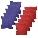 Sue Supply 10 Stück Cornhole Bean Bag, 5 Rote Sitzsäcke 5 Blaue Sitzsäcke, Indoor Outdoor Familienspiel Auslaufsicher Langlebig Bohnen Säcke, für Familienspiele, Partys oder Geburtstag