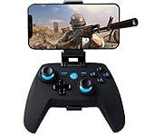 Maegoo Controller für Android/PC/PS3, Bluetooth Wireless Android Controller Mobiler Game mit Einziehbarer Halterung, 2.4G Wireless PC/PS3/TV Controller Gamepad mit Dual Vib