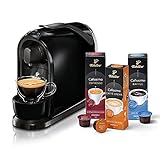 Tchibo Cafissimo Pure Kapselmaschine (für Kaffee, Espresso, Caffé Crema und Tee) (inkl. 30 Kapseln, Schwarz)