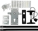 KOTARBAU® Garagenschloss 60 mm Stahl Set Torschloss Garagentorschloss Profilzylinder für Schwingtore Tortreibriegel Torverschluss Verschluss Satz Torbeschlag