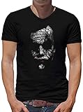 TShirt-People Joker Newsletter V-Kragen T-Shirt Herren 4XL Schw