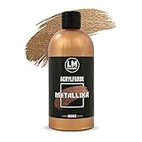 LM Metallika 500 ml Bronze - Acrylfarbe für Metallic Metall-Glanz, Effekt-Farbe Bastel-Farbe, Deko-Farbe metallisch g